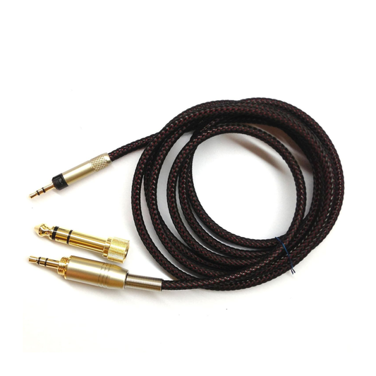 Replacement Braided Cable - Sennheiser HD 5 Series Headphone Cable 1.8m/5.9feet