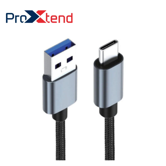 Proxtend USB-C to USB-A 3.0 Cable 1M Braided Silver