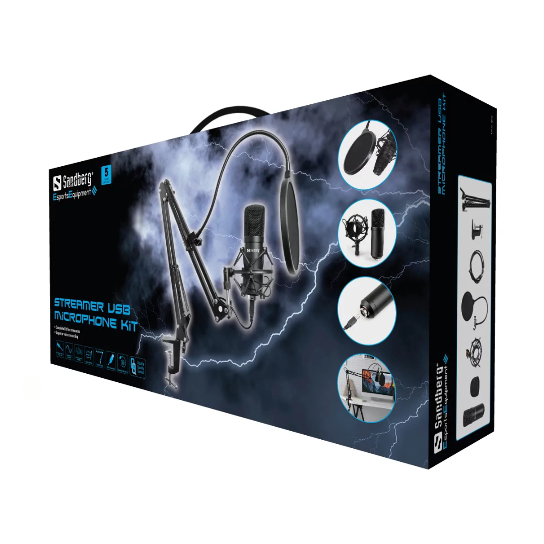 Sandberg Streamer USB Microphone Kit image 2