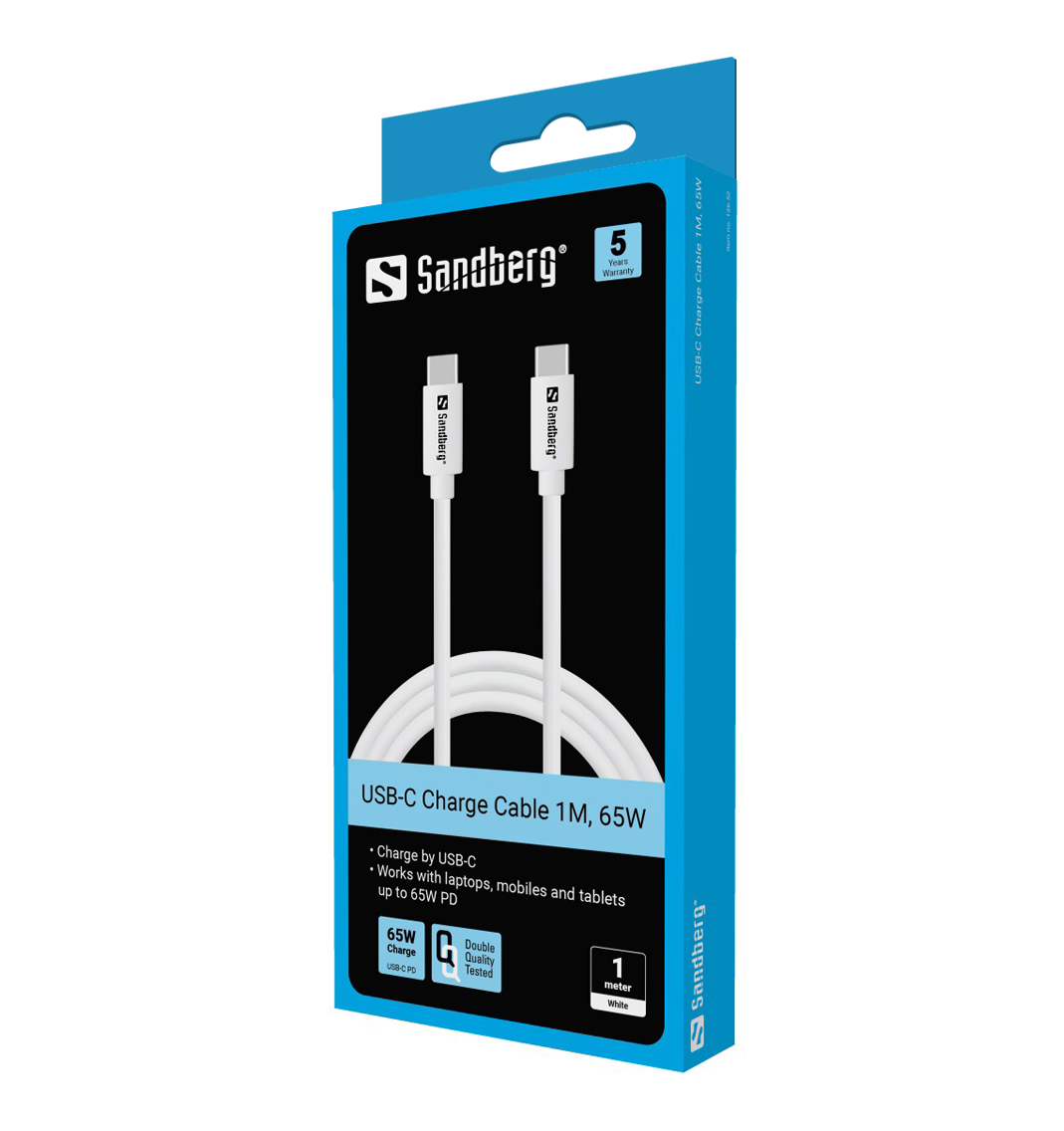 Sandberg USB-C Charge Cable 1M, 65W image 1