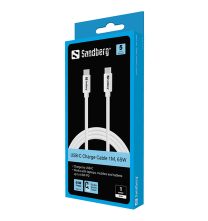 Sandberg USB-C Charge Cable 1M, 65W image 1