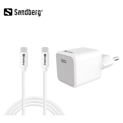 Sandberg USB-C AC Charger + USB-C>C 1M