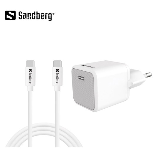 Sandberg USB-C AC Charger + USB-C>C 1M