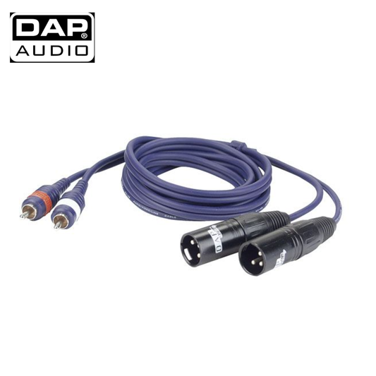 Dap Audio 2 XLR Male - 2 RCA Cable 3m