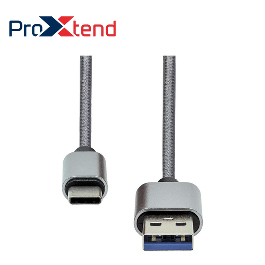Proxtend USB-C to USB-A 3.0 Cable 1M Braided Silver