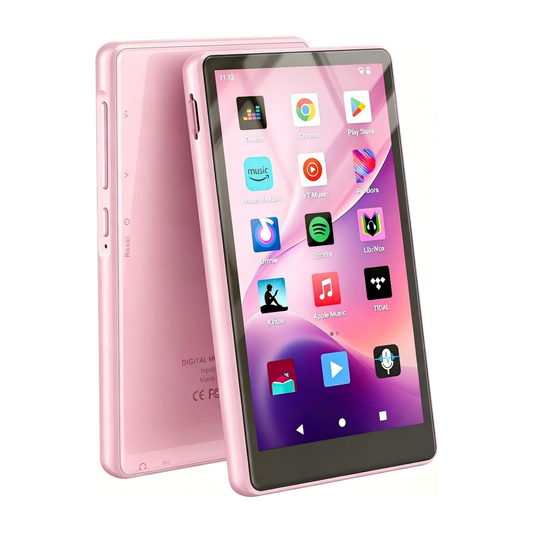 Digital Music Player (MP3), 160 GB MP3 Player with Bluetooth and WiFI. Spotify & More. (Pink)