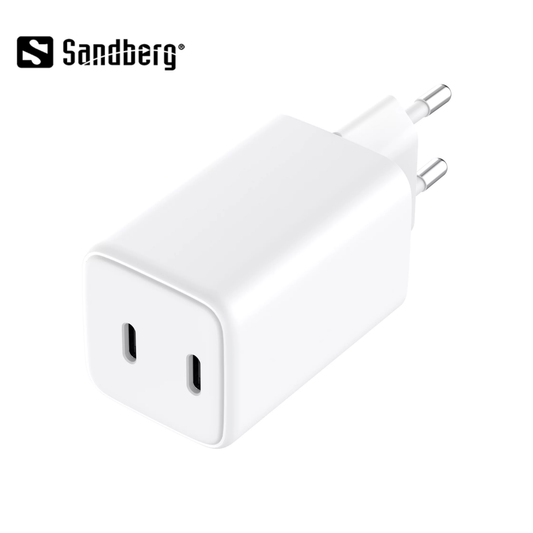 Sandberg AC Charger Dual USB-C PD65W EU