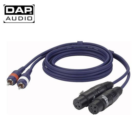 Dap Audio 2 XLR Female - 2 RCA Cable 3m