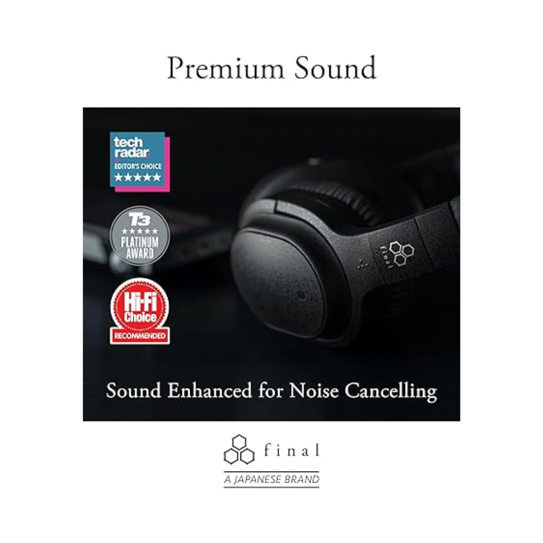 Final UX3000 Bluetooth Wireless Headphones, Hybrid Noise Cancel image 1