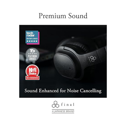 Final UX3000 Bluetooth Wireless Headphones, Hybrid Noise Cancel image 1