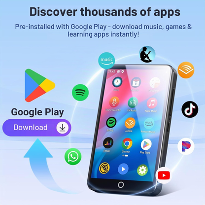 Mechen MP3 Player, Android 10, 16GB + 512GB expandable