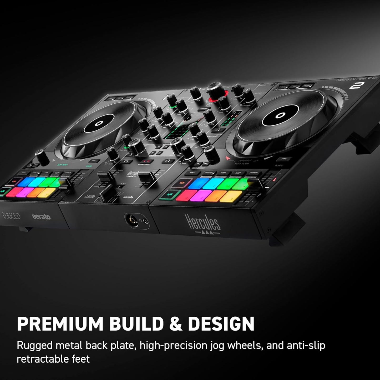 Hercules DJ Inpulse 500 Professional 2-Deck USB DJ Controller for Serato DJ & DJUCED