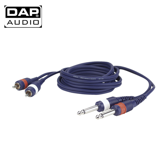 Dap Audio 2 RCA - 2 Jack (6.3mm) Cable