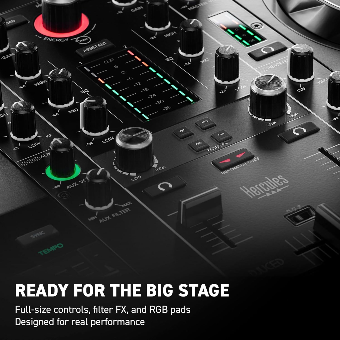 Hercules DJ Inpulse 500 Professional 2-Deck USB DJ Controller for Serato DJ & DJUCED