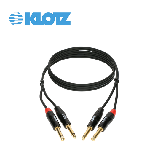 Klotz Pro stereo twin cable with gold-plated jack plugs