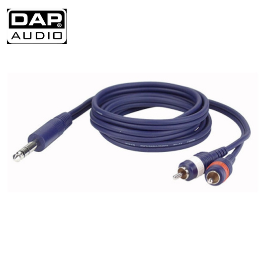 DAP Audio Adapter Cable, 6m, Stereo Jack / 2x RCA Plug