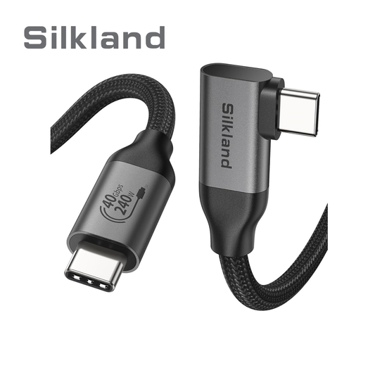 Silkland USB4 Thunderbolt Cable Right Angle 1.5m