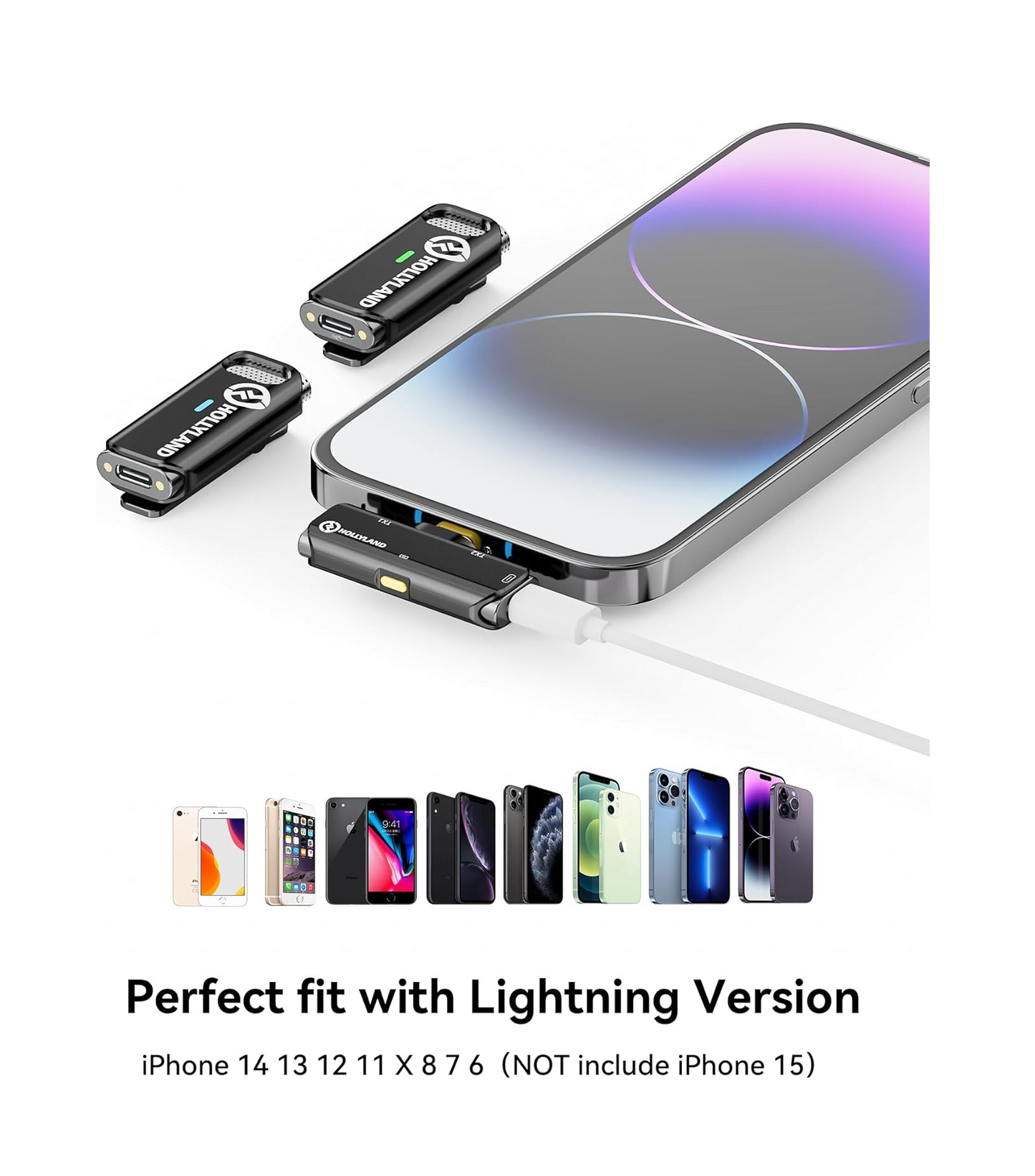 Hollyland Lark C1 Wireless Microphone - Lightning image 2