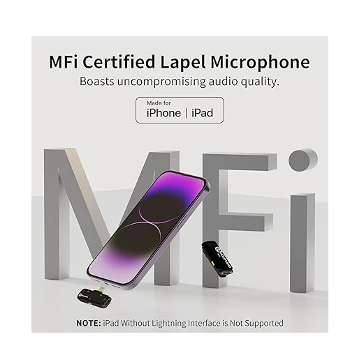 Hollyland Lark C1 SOLO Wireless Microphone - Lightning image 2