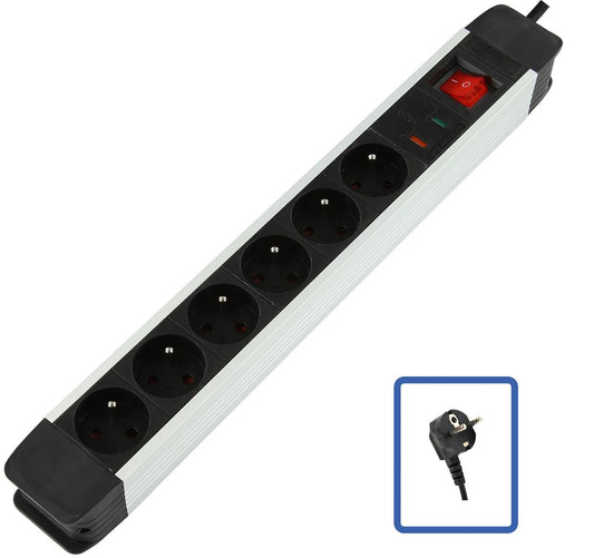 Logon Surge Protected Power Strip | 6-Way